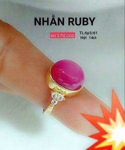 NHẪN RUBY (KIỂU NỮ)KẾT XOÀN